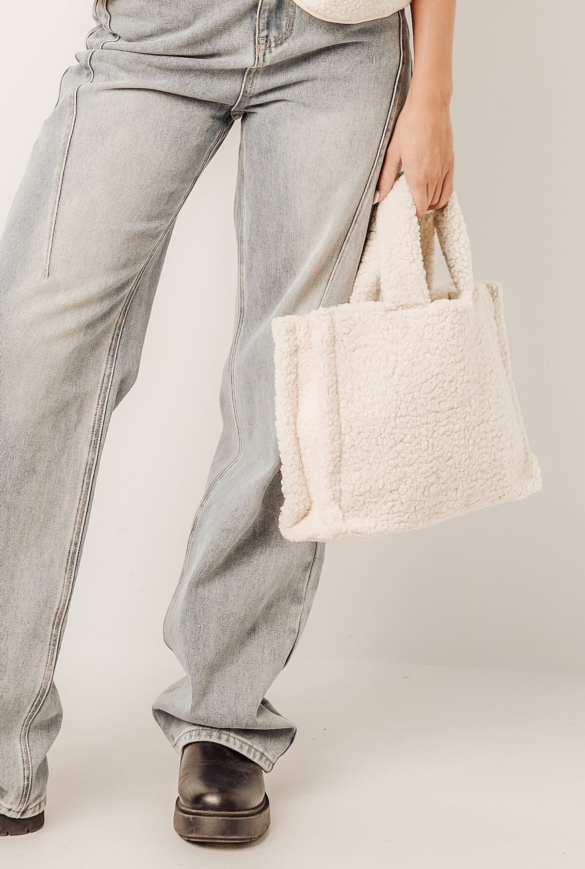 Fluffy Teddy Tas | Off-White