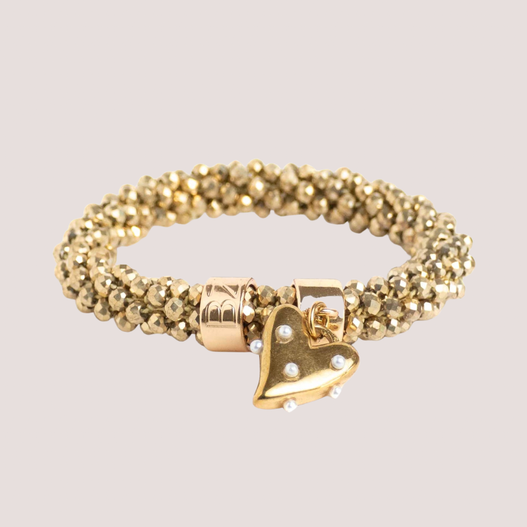 BANDITZ BEADZ LUX - Gold Heart Pearls