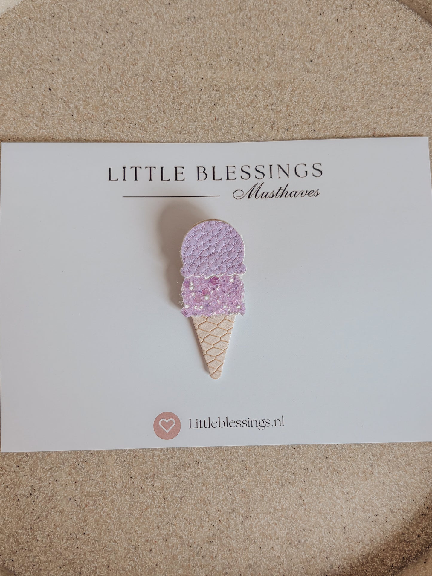 Haarspeldjes alligator - IceCream Cone Paars