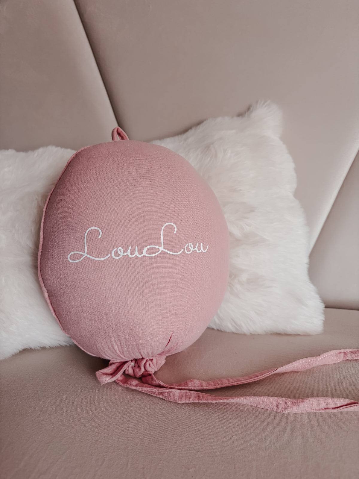 Decoratie ballon met naam | Roze