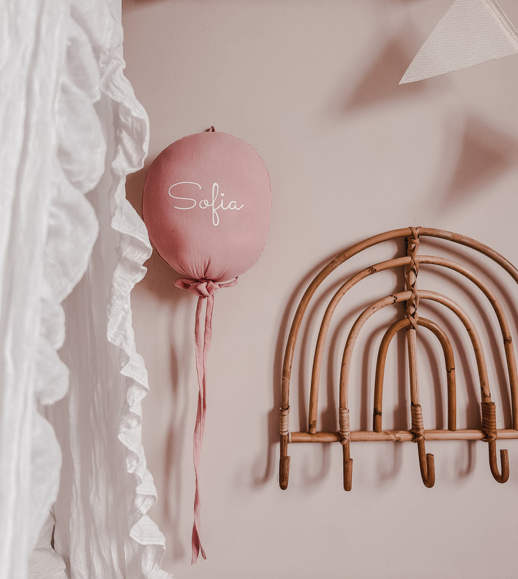 Decoratie ballon met naam | Roze