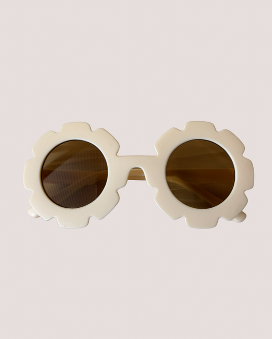 Kinderzonnebril bloem Off-White