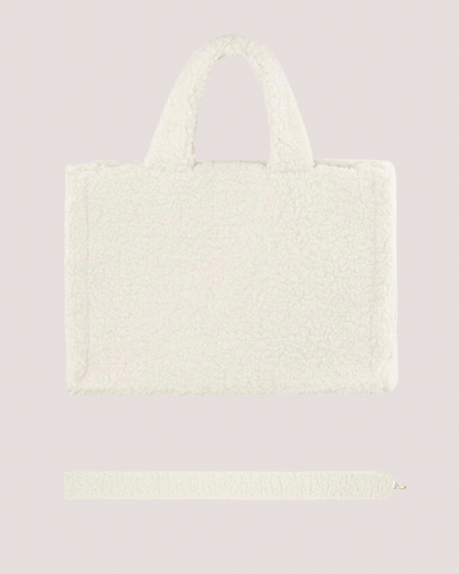 Fluffy Teddy Tas | Off-White