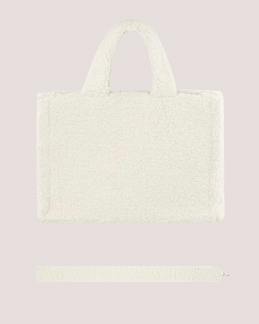 Fluffy Teddy Tas | Off-White