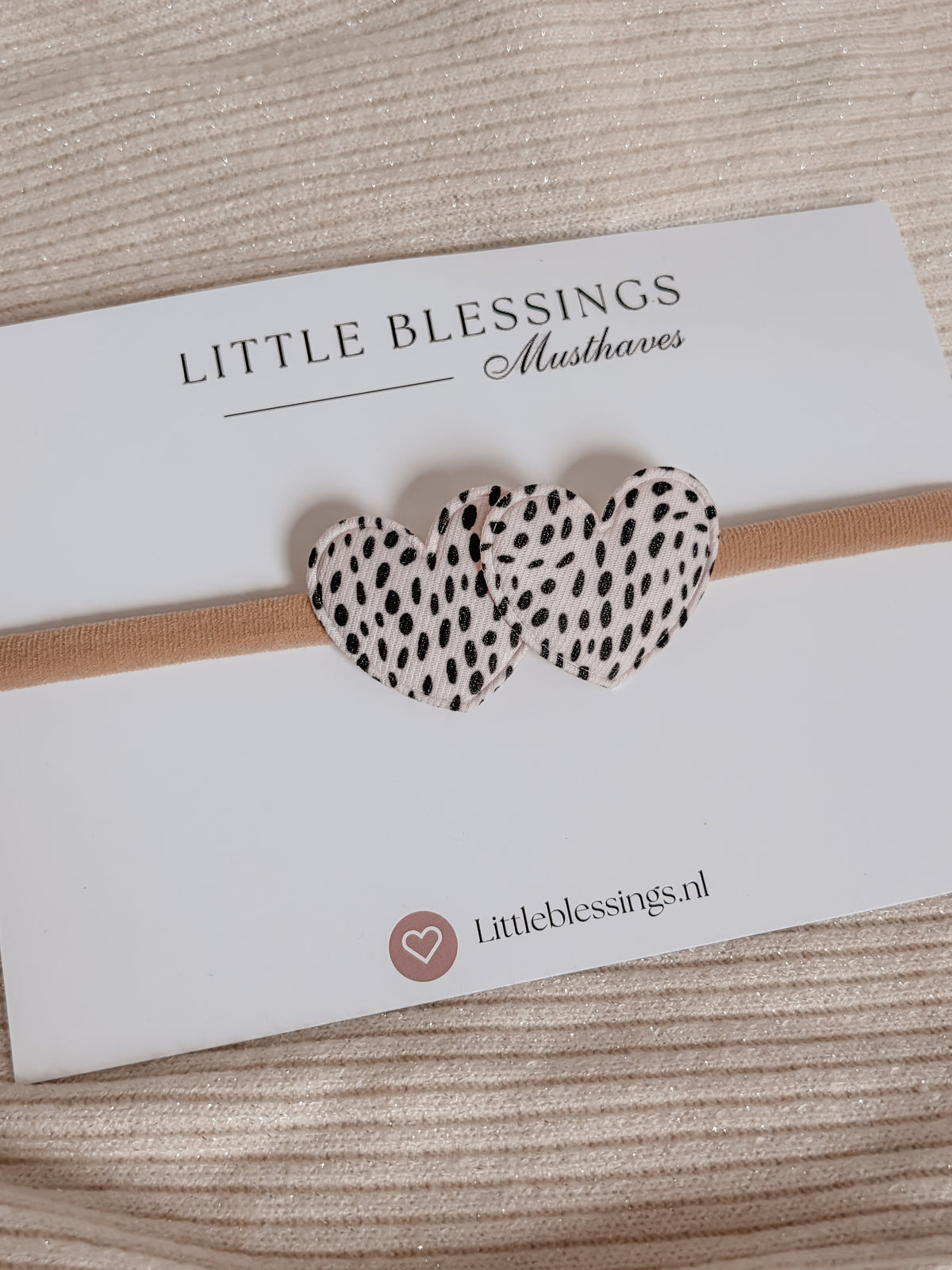 Babyhaarband dots Blush