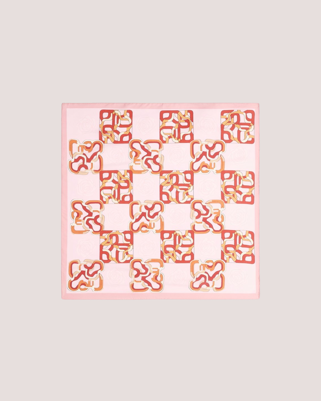 Zomersjaal oranje/roze