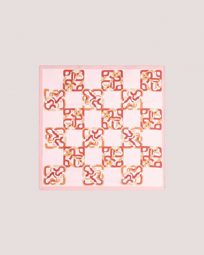 Zomersjaal oranje/roze