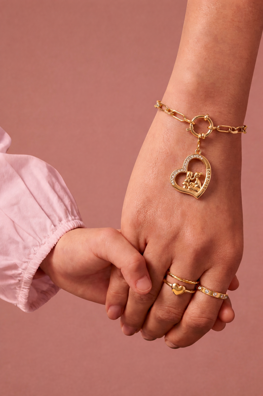 Mama/dochter armbandbedel