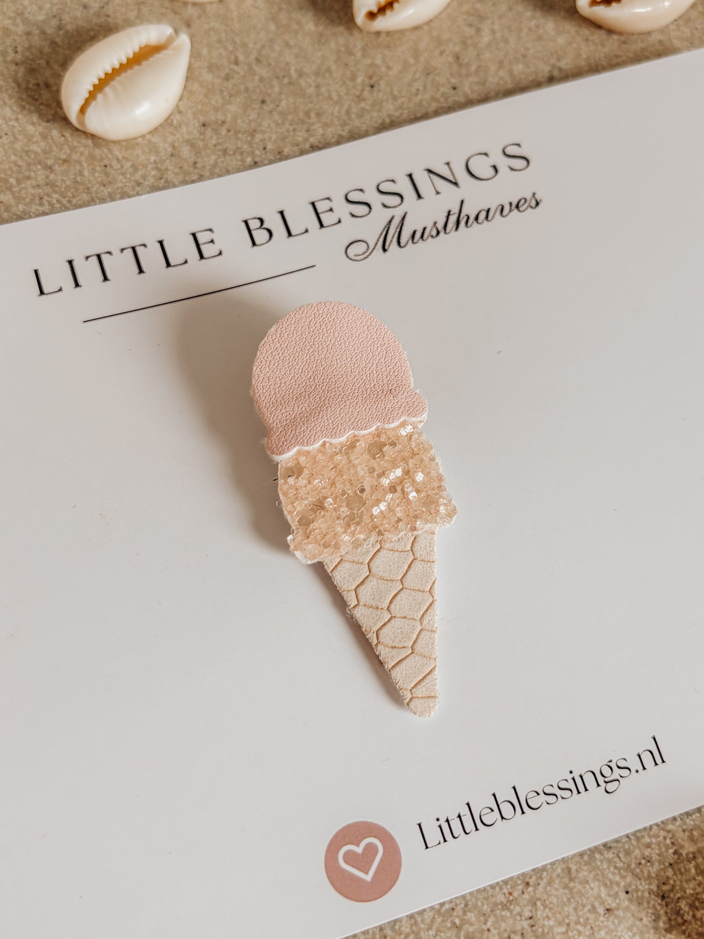 Haarspeldjes alligator - IceCream Cone Roze
