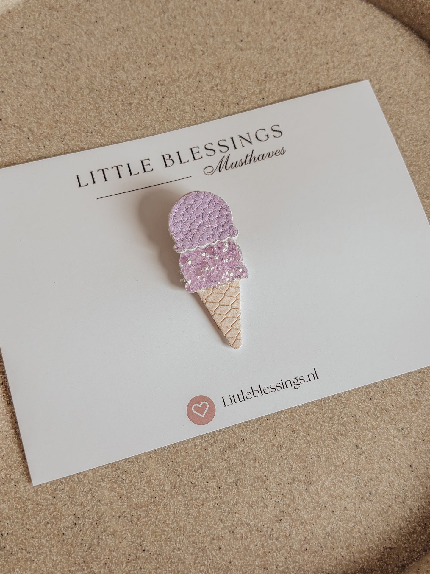 Haarspeldjes alligator - IceCream Cone Paars