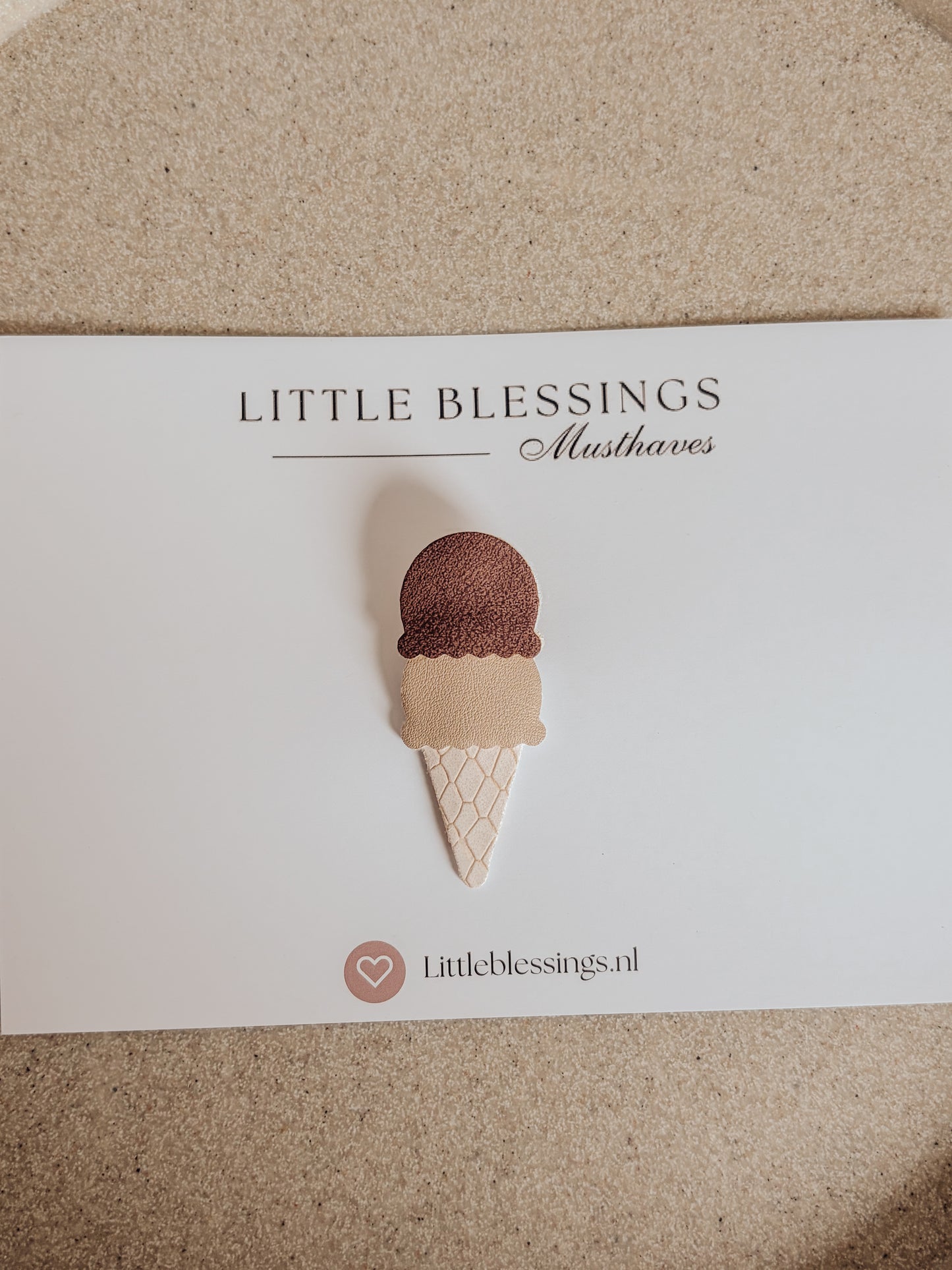 Haarspeldjes alligator - IceCream Cone Chocolate
