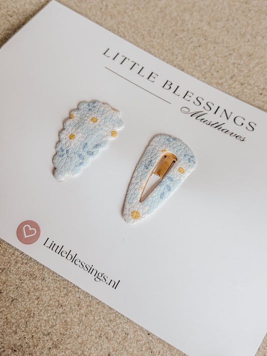 Haarspeldjes - Duo set Blue Flower