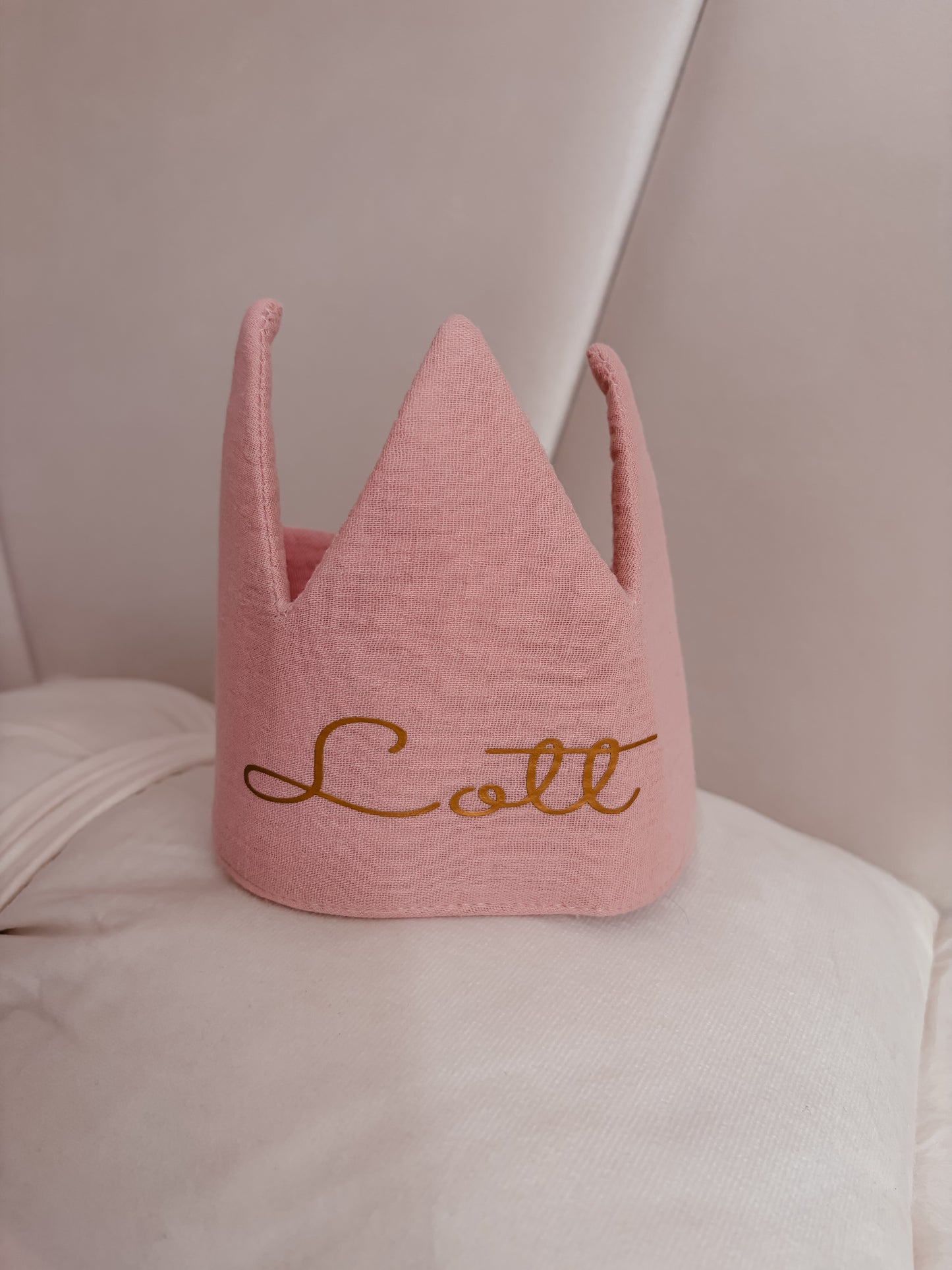 Verjaardagskroon met naam | Roze