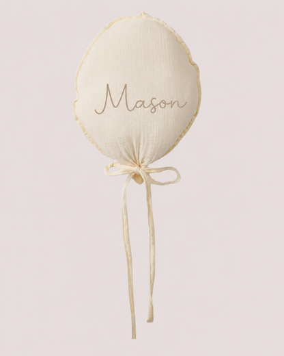 Decoratie ballon met naam | Beige