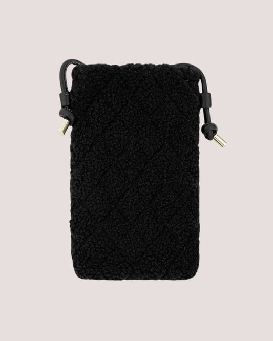 On the go teddy telefoontas | zwart