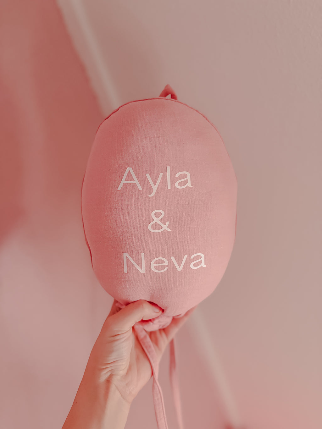 Decoratie ballon met naam | Roze