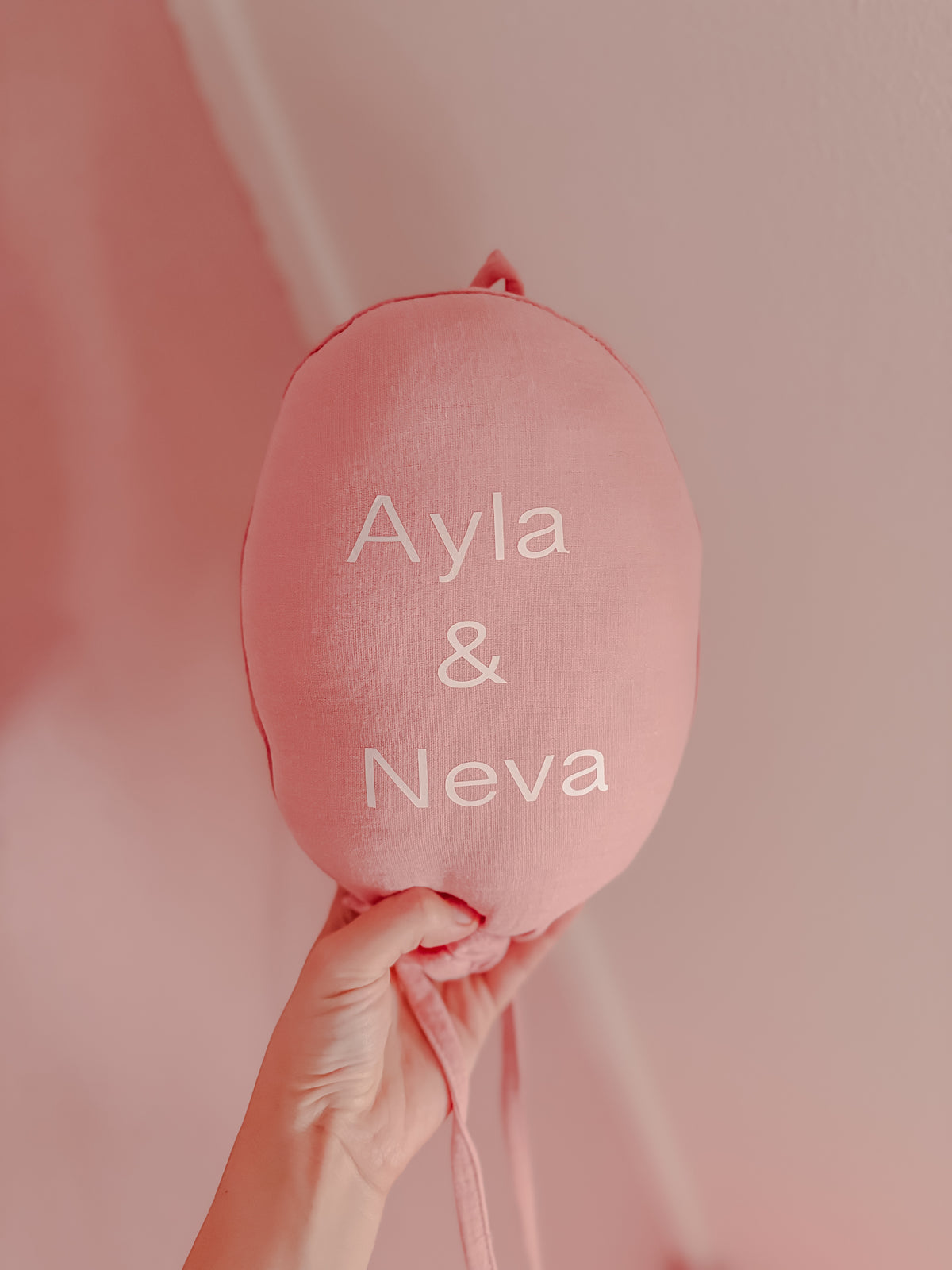 Decoratie ballon met naam | Roze