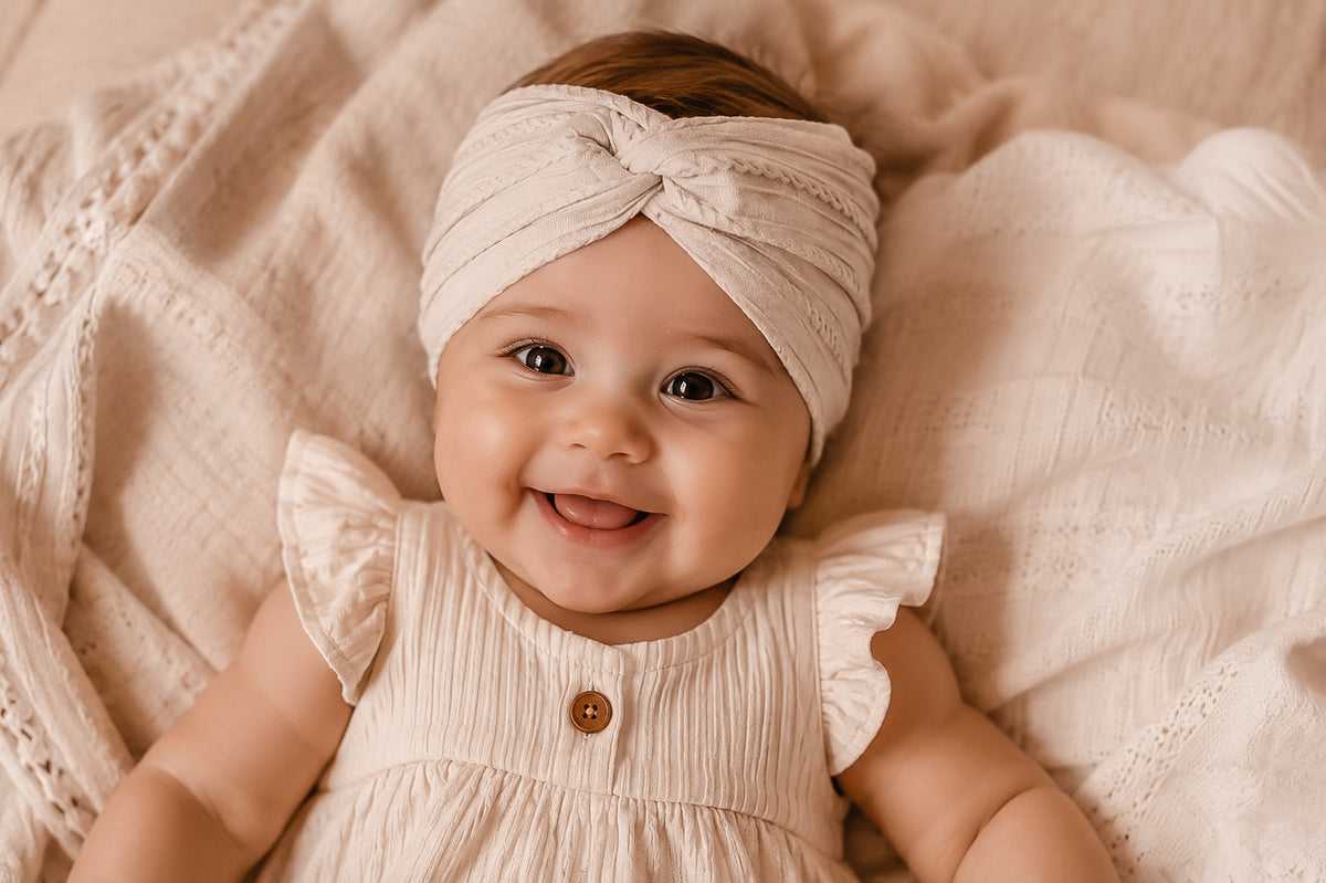 Baby Haarband/Hoofdband beige