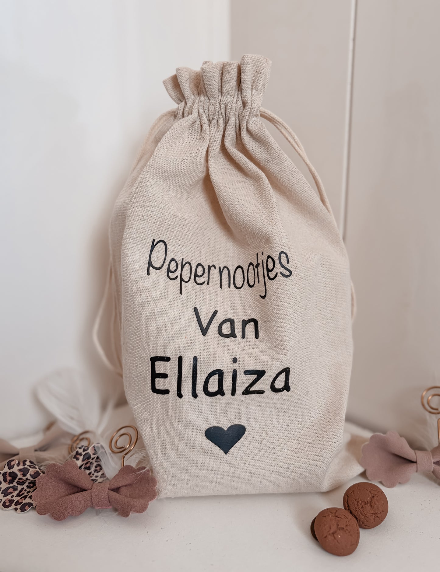 Pepernootjes van “ snoepgoed zakje - te personaliseren met naam