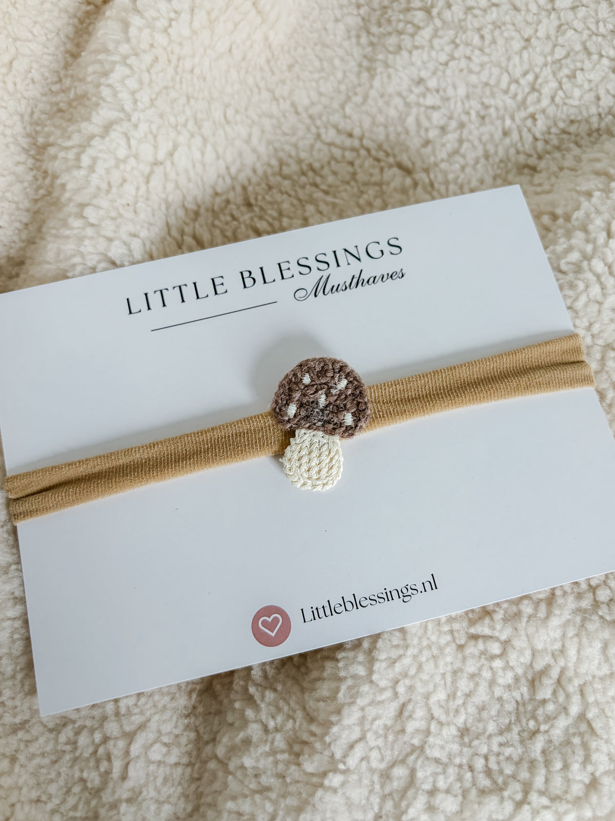 Baby haarband paddenstoel