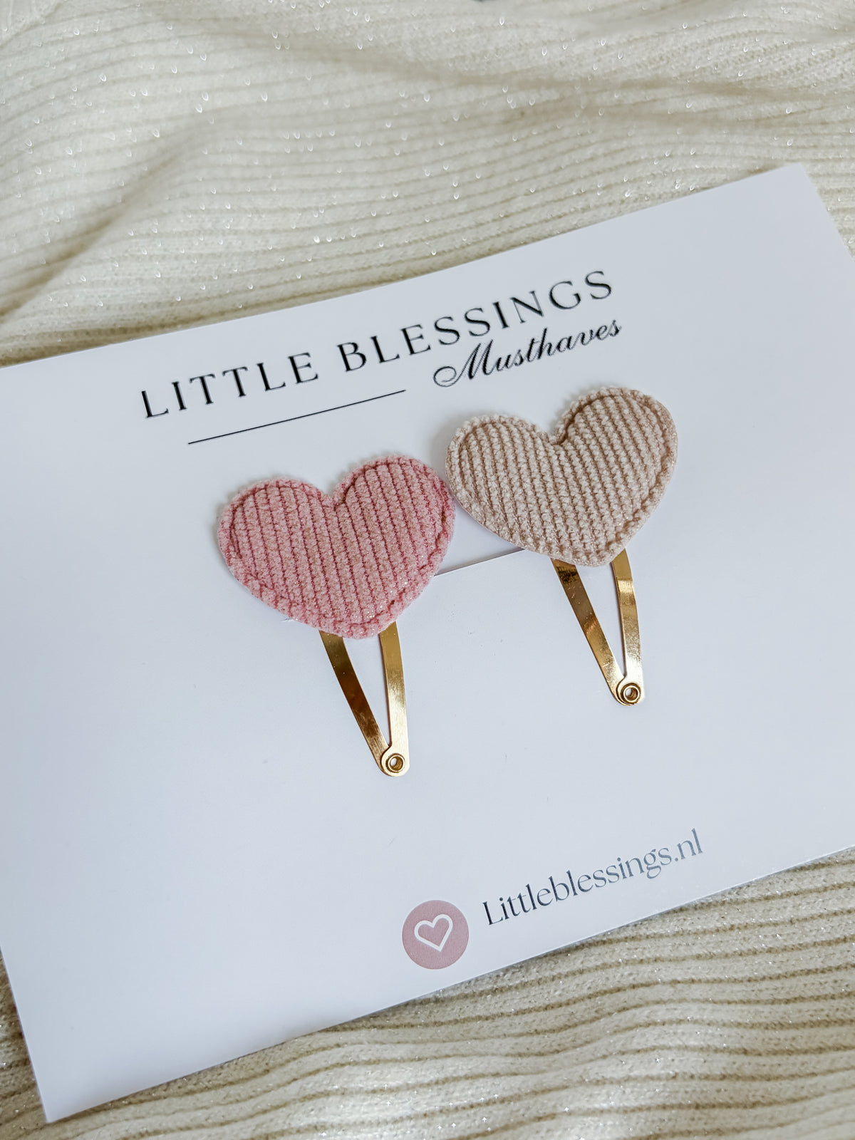 Haarspeldsetje duo heart