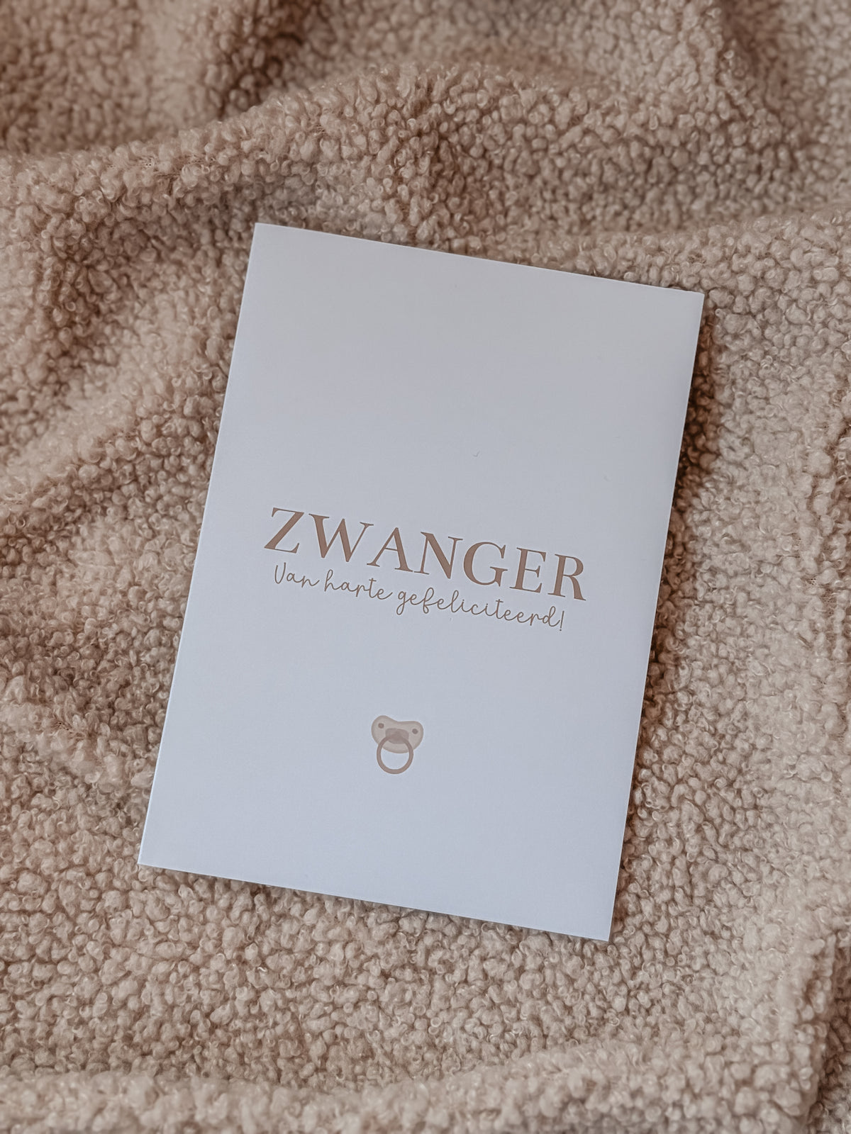 Dubbele wenskaart - Zwanger! Van harte gefeliciteerd