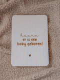 Wenskaart Goudfolie - Hoera er is een baby geboren
